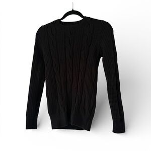Philosophy Cable-Knit Pullover Sweater Black Viscose Blend SP NWT